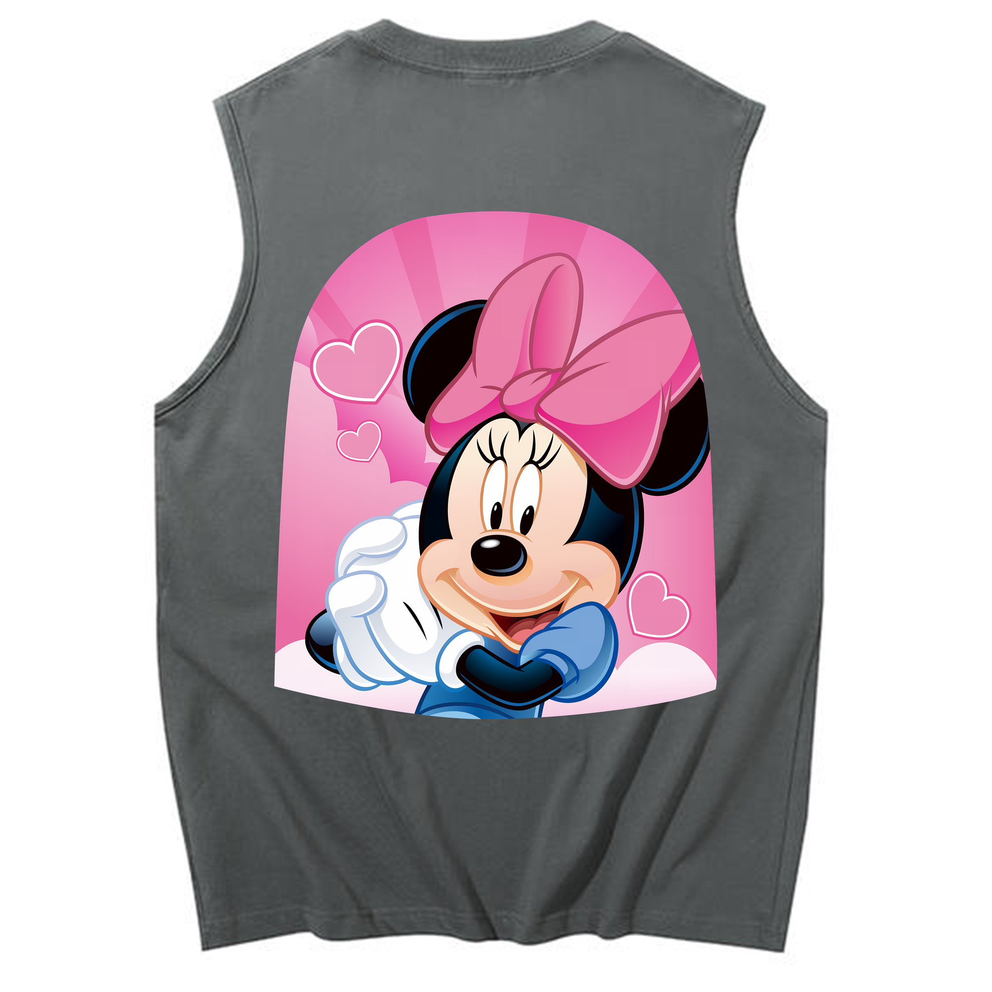 ミッキーマウス Mickey Mouse コットン100％タンクトップ（背面プリント）
